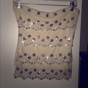 Strapless Cold Shoulder Dress Top